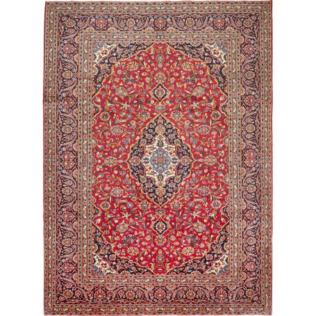 Tappeto Ardakan Persia Medaglione Rosso Blu Notte 260x358 Cm
