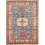 Tappeto Kazak Fine Pakistan Medaglione Blu Rosso 172x240 Cm