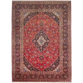 Tappeto Ardakan Persia Medaglione Rosso Blu 263x360 Cm