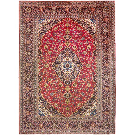 Tappeto Ardakan Persia Medaglione Rosso Blu 292x402 Cm