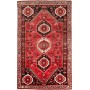 Tappeto Astratto Rosso Nero 160x267 Cm