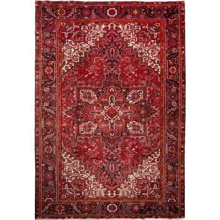Tappeto Gorawan Persia Geometrico Rosso Crema 252x367 Cm