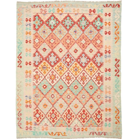 Tappeto Kilim Afghanistan Astratto Azzurro Corallo 156x197 C