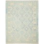 Tappeto Kilim Afghanistan Geometrico Azzurro Avorio 152x200