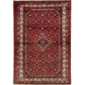 Tappeto Medaglione Rosso Blu 98x143 Cm