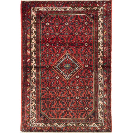 Tappeto Medaglione Rosso Blu 98x143 Cm