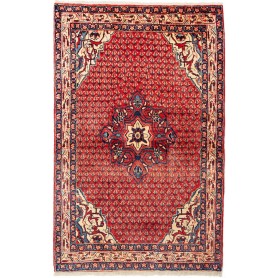 Tappeto Medaglione Rosso Blu 101x162 Cm