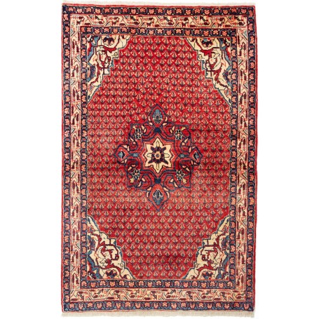 Tappeto Medaglione Rosso Blu 101x162 Cm