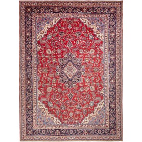 Tappeto Hamadan Fine Persia Medaglione Rosso Blu 270x367 Cm