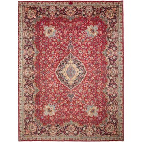 Tappeto Kashmar Persia Medaglione Rosso Blu 300x396 Cm