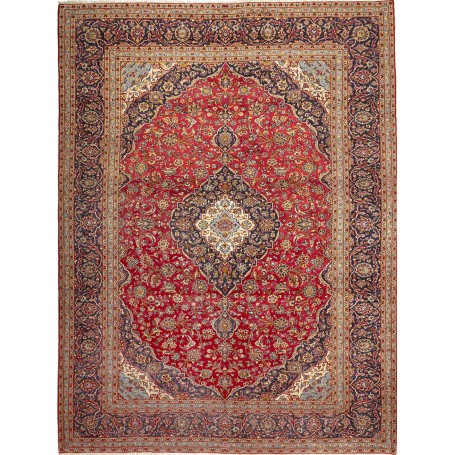 Tappeto Ardakan Persia Medaglione Rosso Blu 300x395 Cm