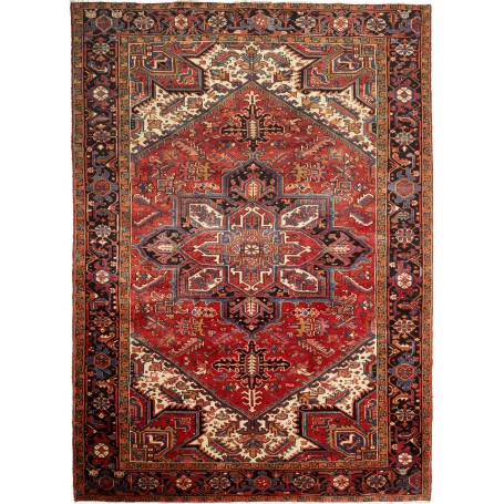 Tappeto Gorawan Persia Geometrico Rosso Blu 235x327 Cm