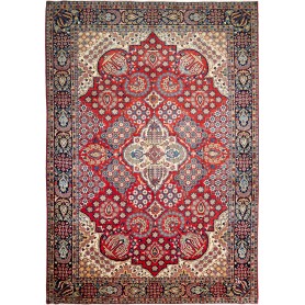 Tappeto Nadjafabad Persia Floreale Rosso Cremisi Blu Notte 2