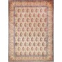Tappeto Ghom Persia Astratto Crema Rosso 290x385 Cm