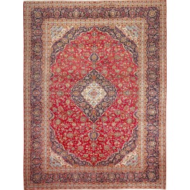 Tappeto Ardakan Persia Medaglione Rosso Blu 290x410 Cm