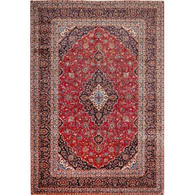 Tappeto Ardakan Persia Medaglione Rosso Blu Notte 245x360 Cm