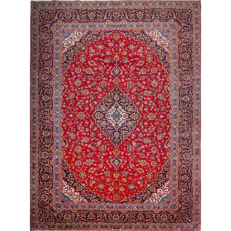 Tappeto Ardakan Persia Medaglione Rosso Blu 300x400 Cm