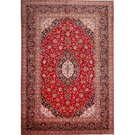 Tappeto Ardakan Persia Medaglione Rosso Blu 245x355 Cm