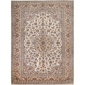 Tappeto Kashan Persia Medaglione Avorio Blu 250x333 Cm