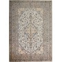 Tappeto Kashan Persia Medaglione Crema Blu 246x350 Cm