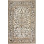 Tappeto Kashan Persia Medaglione Crema Blu 196x308 Cm