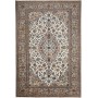 Tappeto Kashan Persia Medaglione Bianco Crema Blu 200x297 Cm