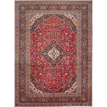 Tappeto Ardakan Persia Medaglione Rosso Blu 273x385 Cm