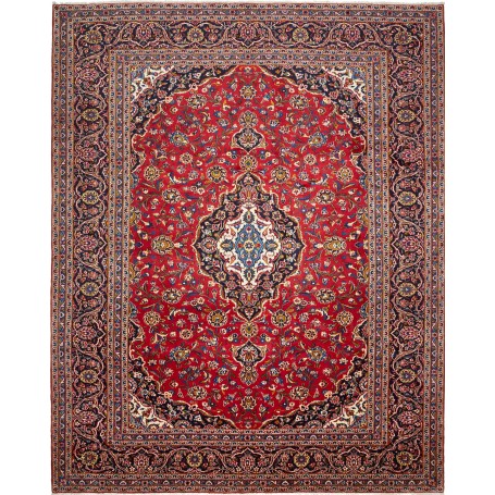 Tappeto Ardakan Persia Medaglione Rosso Blu 305x380 Cm