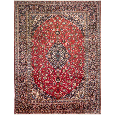 Tappeto Ardakan Persia Medaglione Rosso Blu 297x395 Cm