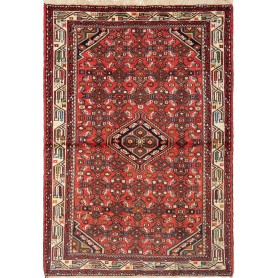 Tappeto Geometrico Rosso Blu 105x155 Cm
