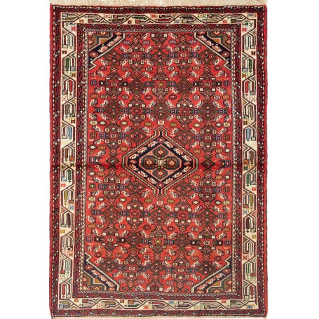 Tappeto Geometrico Rosso Blu 105x155 Cm