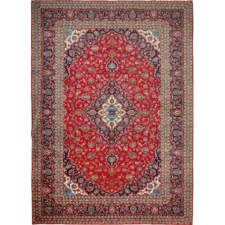 Tappeto Ardakan Persia Medaglione Rosso Blu 248x347 Cm