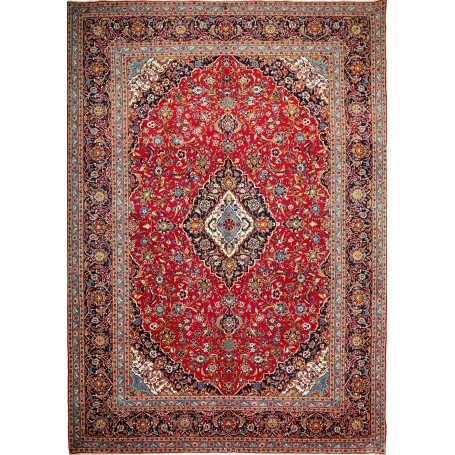 Tappeto Ardakan Persia Medaglione Rosso Blu 300x423 Cm