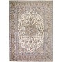 Tappeto Kashan Persia Floreale Avorio Blu 257x363 Cm