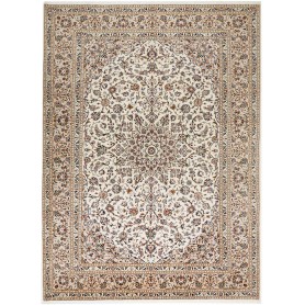 Tappeto Kashan Persia Medaglione Crema Blu 246x335 Cm