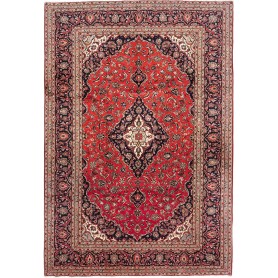 Tappeto Ardakan Persia Medaglione Rosso Blu 242x357 Cm