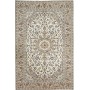 Tappeto Kashan Persia Medaglione Avorio Blu 198x306 Cm