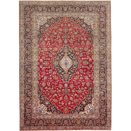 Tappeto Ardakan Persia Medaglione Rosso Blu 248x350 Cm