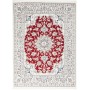 Tappeto Nain Kashmar Persia Medaglione Rosso Granata Crema 1