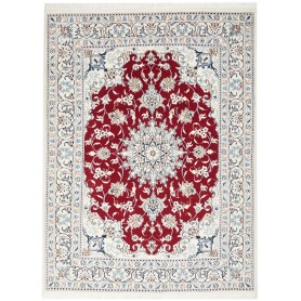 Tappeto Nain Kashmar Persia Medaglione Rosso Avorio 144x198