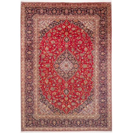 Tappeto Ardakan Persia Medaglione Rosso Blu 250x355 Cm