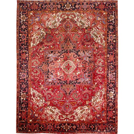Tappeto Gorawan Persia Geometrico Rosso Blu 260x345 Cm