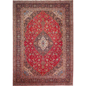 Tappeto Ardakan Persia Medaglione Rosso Blu 305x430 Cm