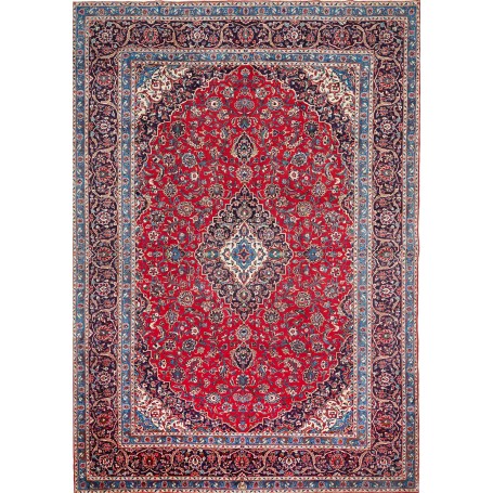 Tappeto Ardakan Persia Medaglione Rosso Blu 250x357 Cm