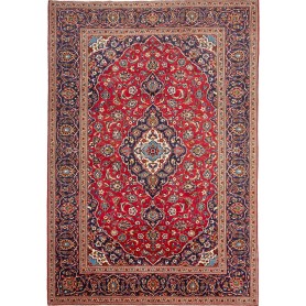 Tappeto Ardakan Persia Medaglione Rosso Blu 242x353 Cm