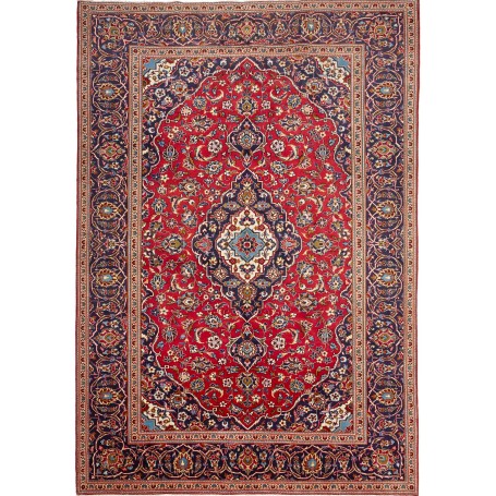 Tappeto Ardakan Persia Medaglione Rosso Blu 242x353 Cm