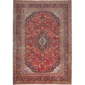 Tappeto Ardakan Persia Medaglione Rosso Blu 250x358 Cm