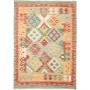 Tappeto Kilim Afghanistan Geometrico Multicolore Vivace 104x