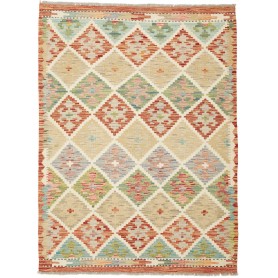 Tappeto Kilim Afghanistan Astratto Beige Policromo 109x139 C