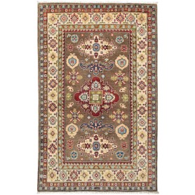 Tappeto Kazak Afghanistan Medaglione Marrone Rosso 121x193 C